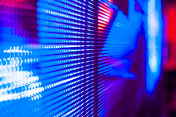 CloseUp LED blurred screen. LED soft focus background. abstract background ideal for design.