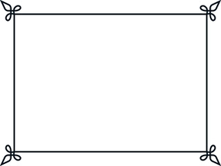 Border frame. Vector frame isolated on white background
