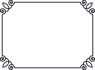 Obraz premium Border frame. Vector frame isolated on white background