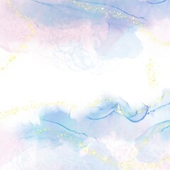 Blue Pink Watercolor Background
