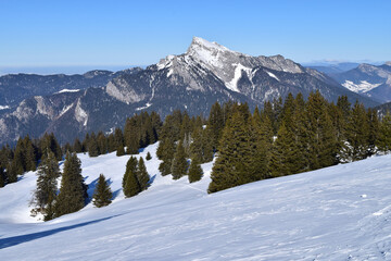 Fototapeta na wymiar Le Grand Som (alt 2026 m), vu depuis le Roc d'Arguille