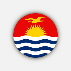 Country Kiribati. Kiribati flag. Vector illustration.