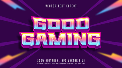 Good gaming editable text effect font style