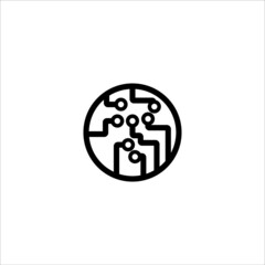 circuit icon vector illustration symbol