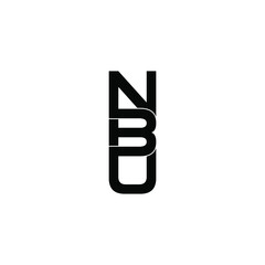 nbu letter original monogram logo design