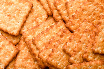 Sesame cracker, cracker, cookie cracker on different backgrounds