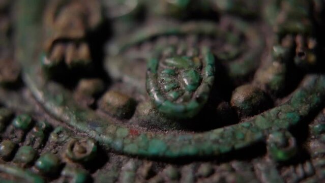 Camera rotation around the old circle Mayan calendar