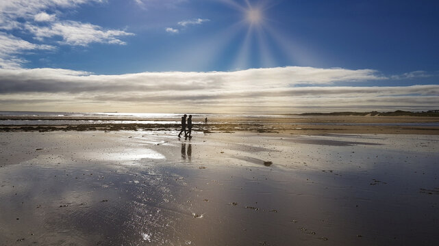 Beautiful shot of Beadnell beach, Northumberland