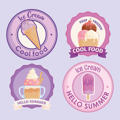 four cool food icons