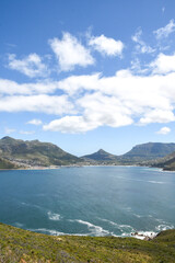 Obraz premium view of the coast of south africa on a sunny summer day