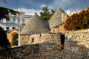 Beautiful view of a small town Alberobello in southern Italy