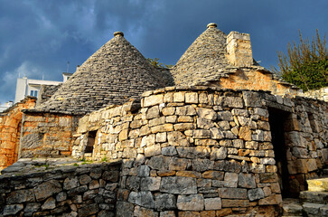 Beautiful view of a small town Alberobello in southern Italy