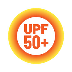 UPF icon. Ultraviolet Protection Factor sign. Ultra violet sunrays protection symbol. Vector illustration.