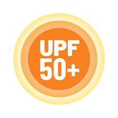 UPF icon. Ultraviolet Protection Factor sign. Ultra violet sunrays protection symbol. Vector illustration.