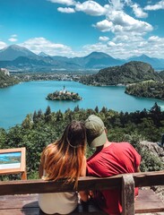 View on lake Bled Slovenia