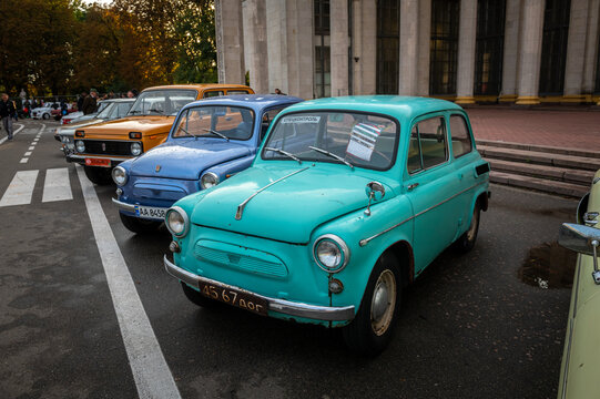 Old car ZAZ Zaporozhets at Old car land festival Kiev Ukraine october 2018