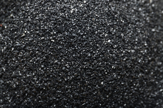 Coconut activated carbon as background