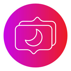 moon and chat balloon icon