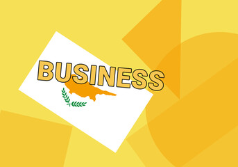 Cyprus business.  Nicosia  Cyprus commerce concept. Flag on colorful