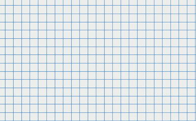 White background with painted blue cells, imitation of checkered workbooks for schoolchildren