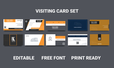 architecture business cards templates Design Vector