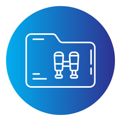 folder and binoculars