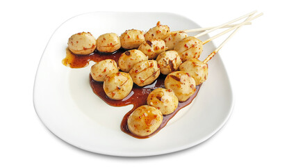 Meatballs with sweet & spicy sauce