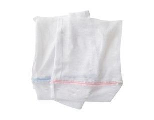 White color laundry bags on white background