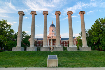 University of Missouri columns and academic hall