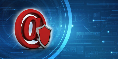 Fototapeta premium 3d rendering spam shield illustration
