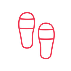 shoe store logotype flip flops logo shoe store icon for web design or company isolated vector illustration Eps