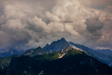 storm clouds over the mountain