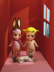Vertical photo of sonny angel kewpie doll animal series