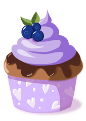 blueberry cupcake