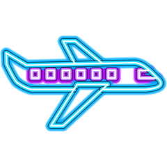 Airplane Travel Neon