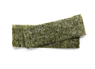 Tasty seaweed sheets isolated on white background © Pixel-Shot