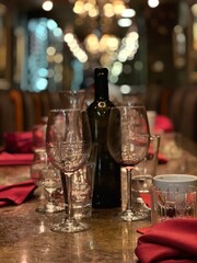an empty table after a dinner party