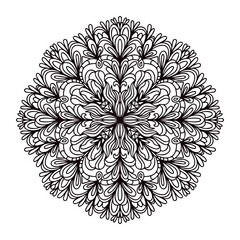 Mandala Pattern Coloring Book Wallpaper design Lace pattern and tattoo yoga Vector illustration on white background