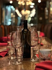 glasses on the table
