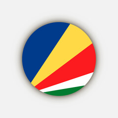 Fototapeta premium Country Seychelles. Seychelles flag. Vector illustration.