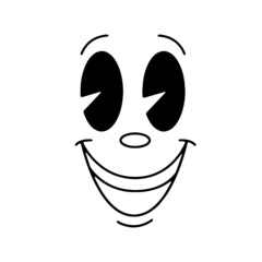 old cartoon mascot character elements. different clipart, faces, limbs. character creator for vintage retro logos and branding. isolated vector illustrations
