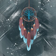 dream catcher digital art in color