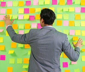 Businessman with many business priorities