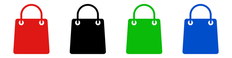 A set of bag icons. Vector.