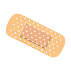 Adhesive medical plaster strip bandage. Band-aid.
