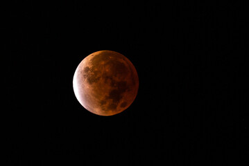 Closeup shot of Lunar Eclipse