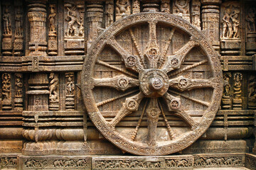 Wheel of Samsara. Konark Sun Temple