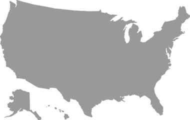 United States map on  png or transparent  background,Symbols of United States . vector illustration