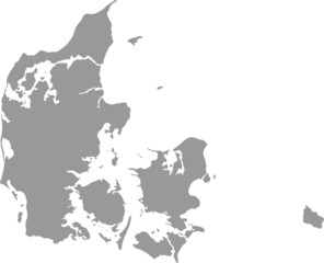 Denmark map on  png or transparent  background,Symbols of Denmark. vector illustration