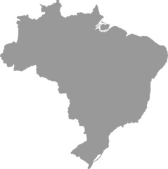 Brazil map on  png or transparent  background,Symbols of Brazil . vector illustration